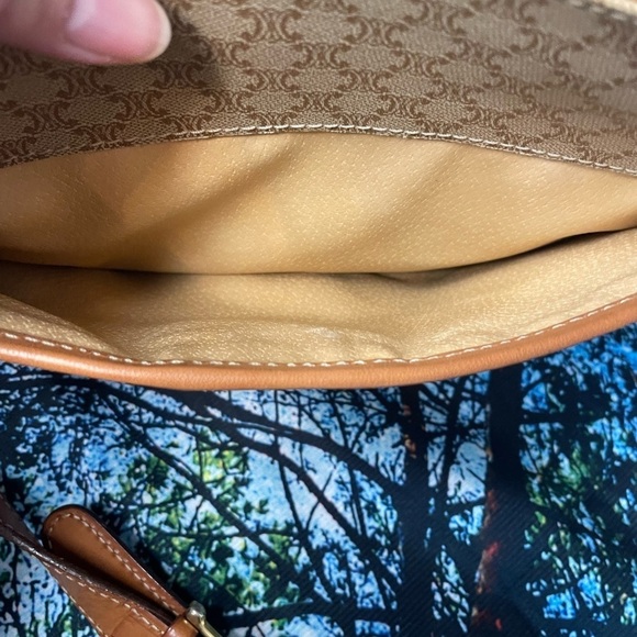 CELINE Crossbody Bag Beige & Brown leather & Textile -Pristine inside & Out - Picture 11 of 16